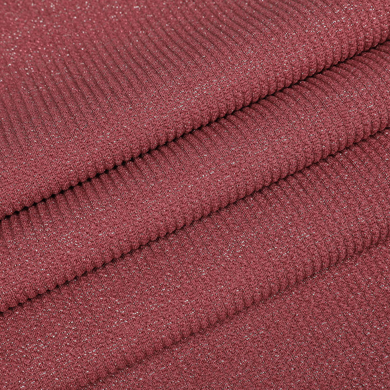 BPJ060103 Polyester Amonyak Çizgili Kadın Mayo Kumaş Gümüş Telli