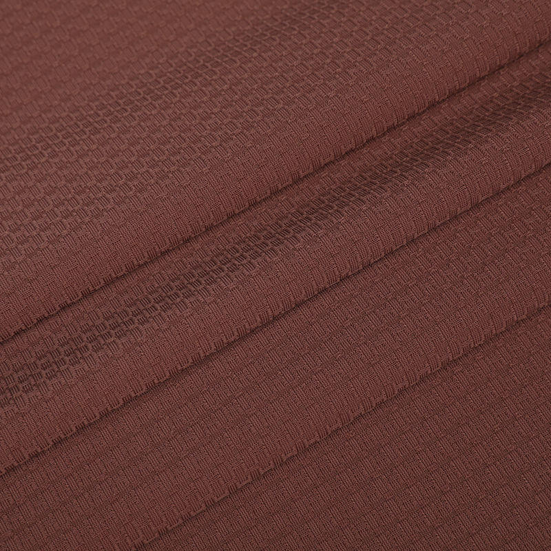 APJ1085 Çözgü Örme Brocade Jacquard Hızlı Kurutucu Günlük Giysi Kumaş